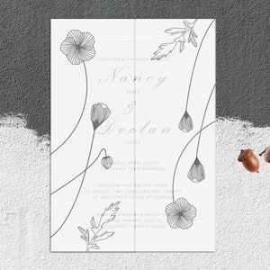 Pacchetto di inviti per matrimonio Wild Poppy RSVP