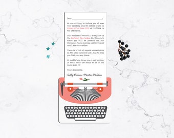 Love Letter Wedding Invitation Typewriter RSVP Map Bundle