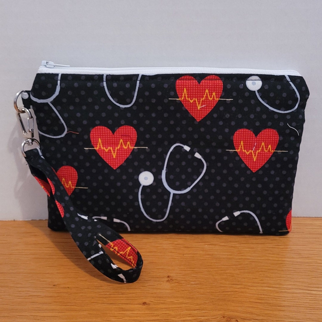 Nurse Appreciation Wristlet Purse, Cell Phone Purse With Key Fob, Make