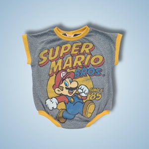 RTS 12-18 months Upcycled Handmade Short Sleeve T-Shirt Bubble Romper