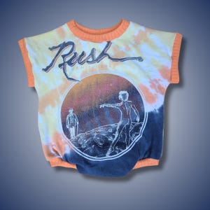 RTS 12-18 months Upcycled Handmade Short Sleeve T-Shirt Bubble Romper