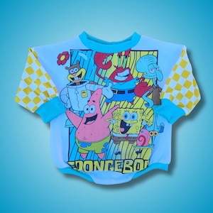 RTS 6-9 months Upcycled Handmade T Shirt Sweater Bubble Romper