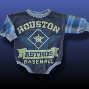 RTS 3-6 months Upcycled Handmade T-Shirt Sweater Romper