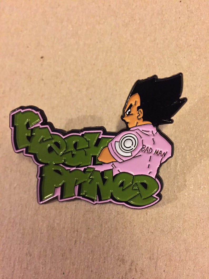 The BAD MAN Fresh Prince of Sayians enamel pin image 1