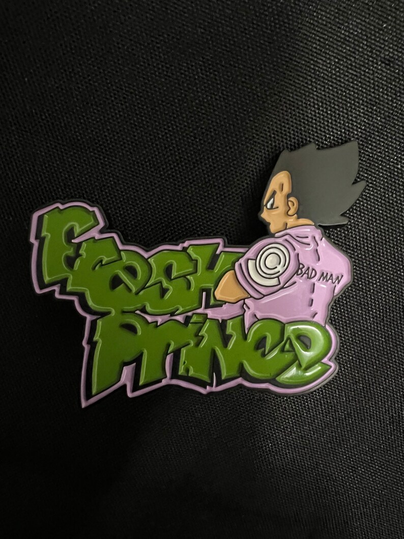 The BAD MAN Fresh Prince of Sayians enamel pin image 4