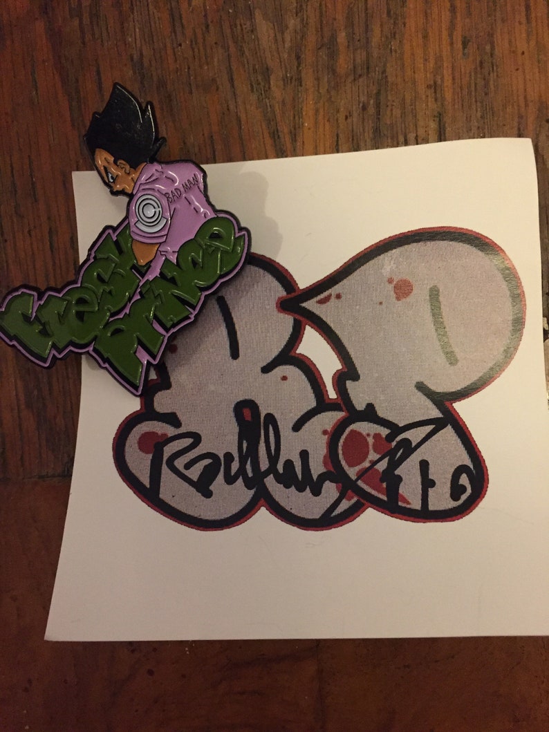 The BAD MAN Fresh Prince of Sayians enamel pin image 3