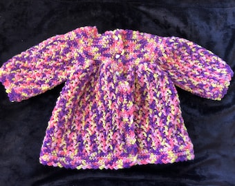 Baby girl crochet sweater