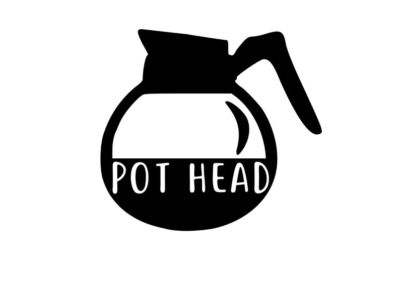 Download Pot Head Coffee Vinyl Decal | Etsy