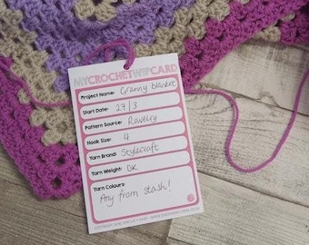 Cartes WIP - Travail en cours - Crochet, tricot, courtepointe, création manuelle