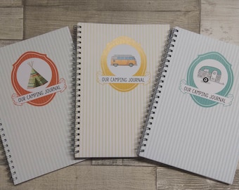 A5 Camping Journal - carnet de notes camping - tipi / caravane / camping-car