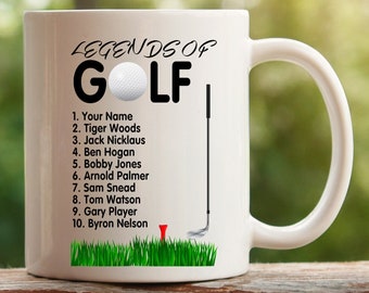 Personalised Legends Of Golf Mug - Personalised Golf Mug - Personalise With Name