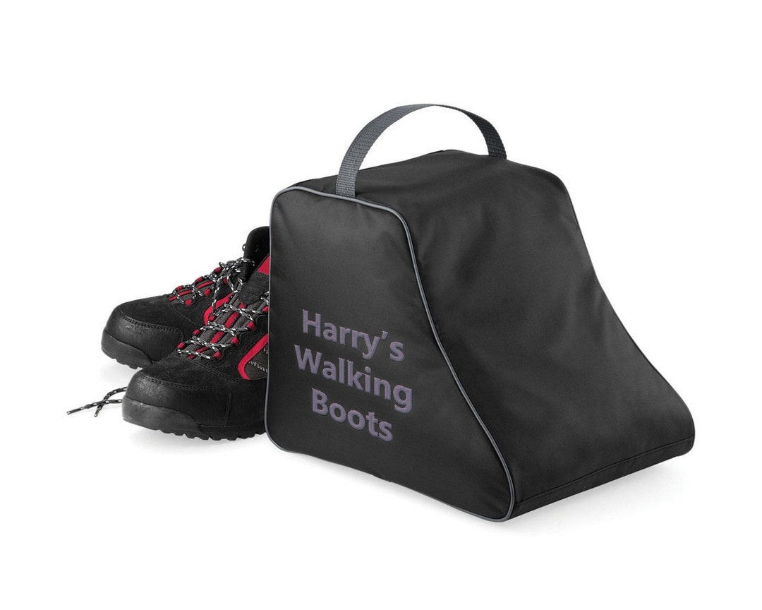 Personalised Walking Boot Bag Customised Hiking Boot Bag Embroidered