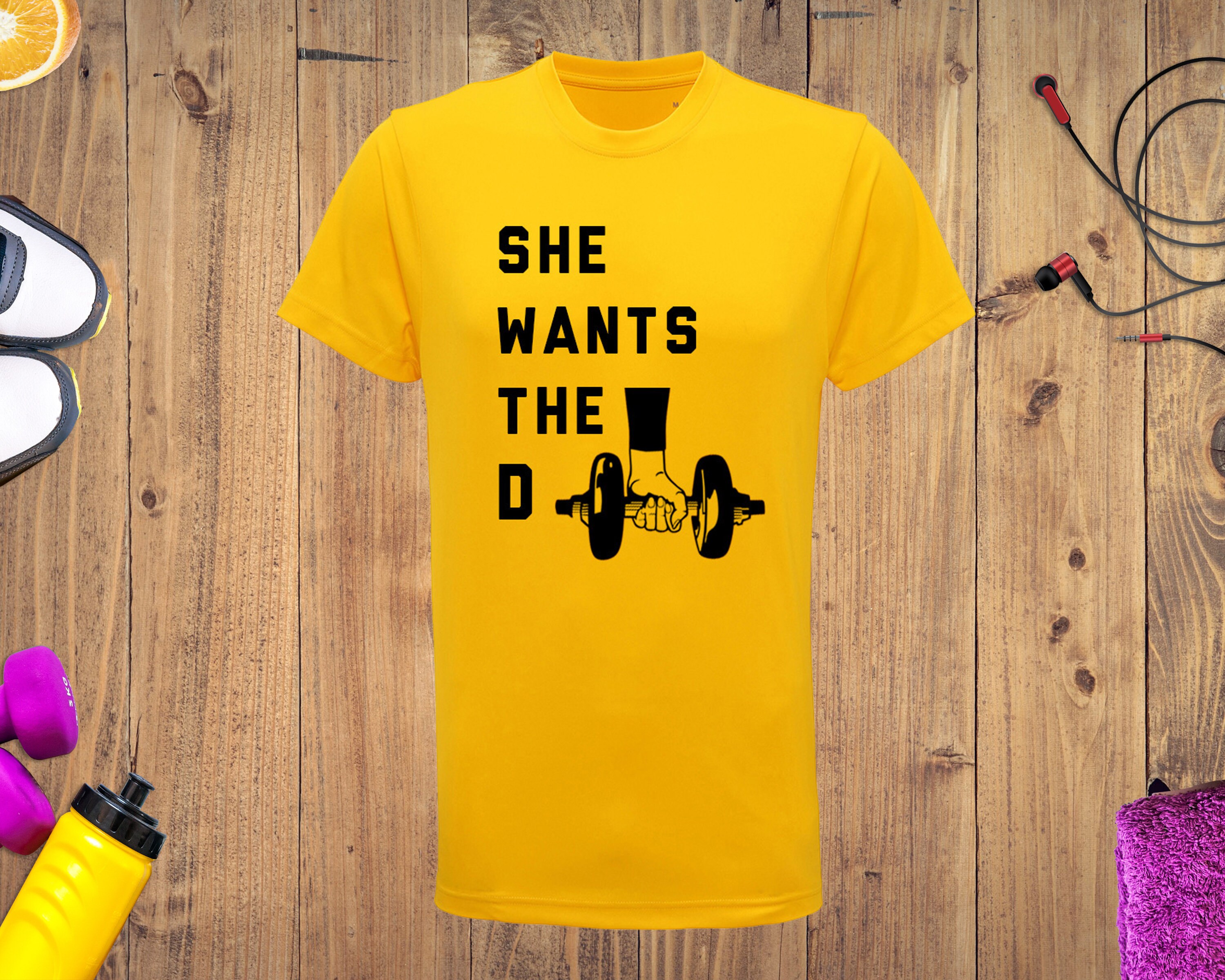 Image of She Wants The D | Dumbell - Mens Sport Top Gym T-Shirt