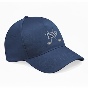 Navy Blue Personalised Embroidery Golf Cap