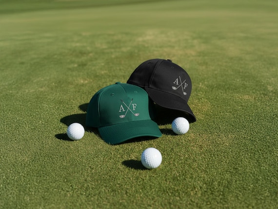 Golf Cap - Personalised Initials Golf Cap - Golfer Gift