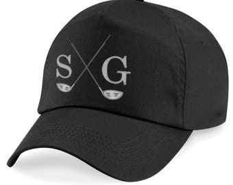 Golf Cap - Personalised Initials Golf Cap - Golfer Gift
