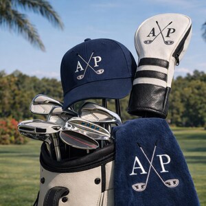 Personalised Golf Cap and Towel Gift Set - Gift box with embroidered golf cap and golf towel image 2