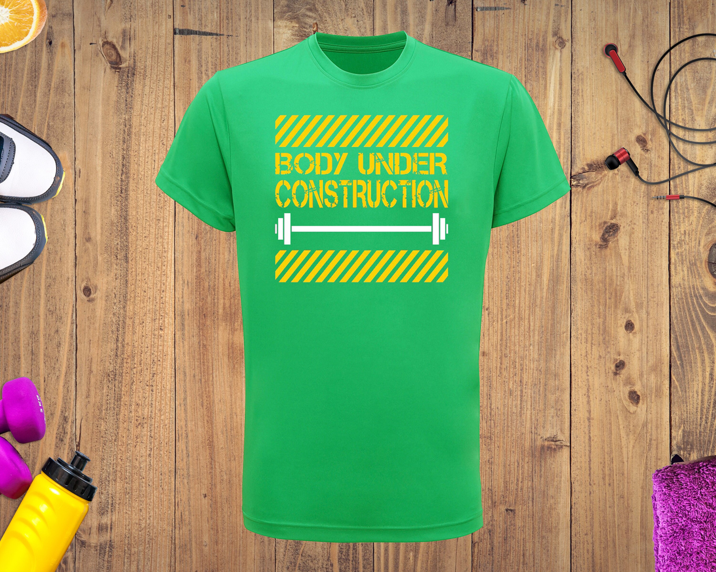 Image of Body Under Construction - Mens Sport Top Gym T-Shirt