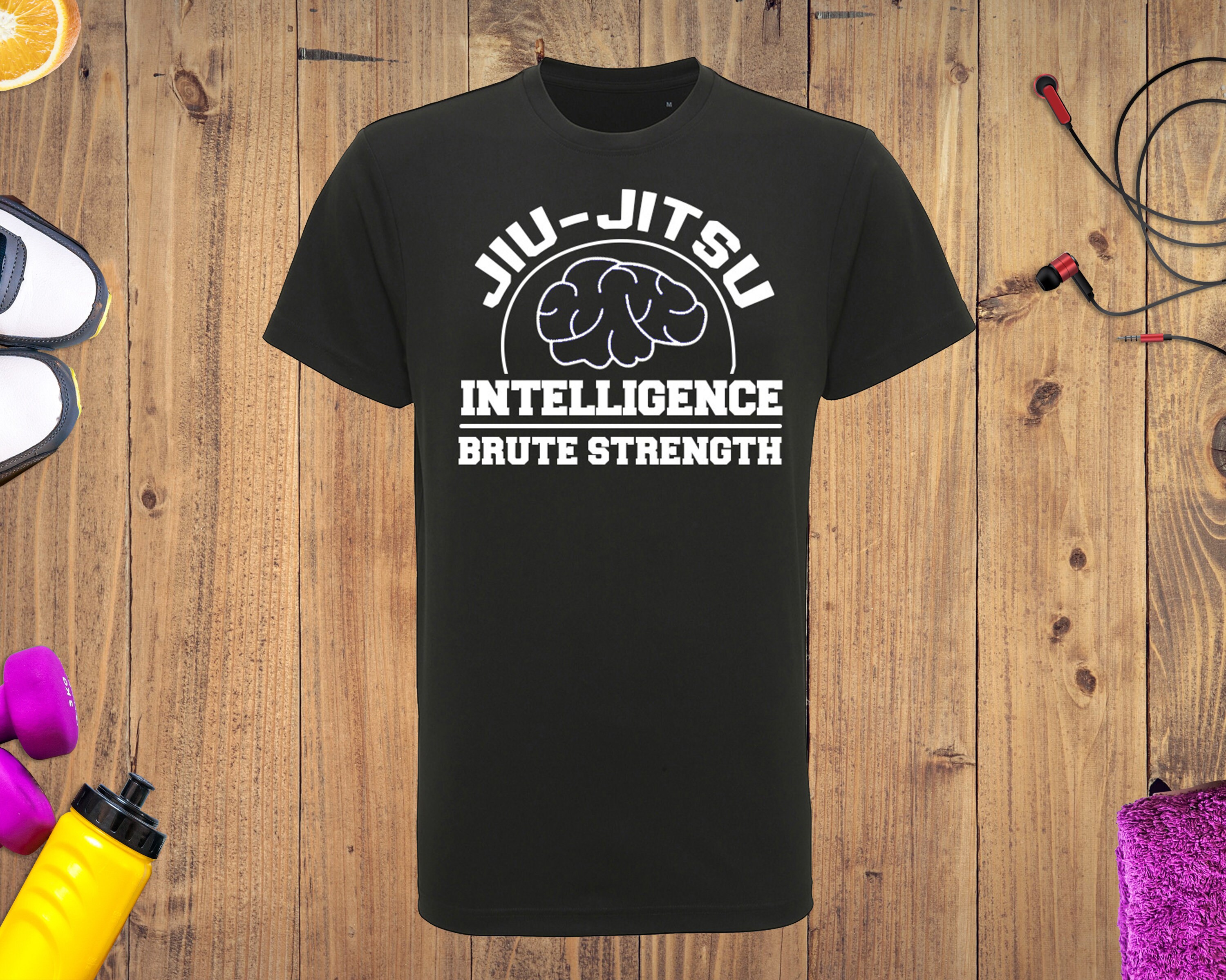 Image of Jiu Jitsu Intelligence Brute Strength Mens Sport T-Shirt - Performance