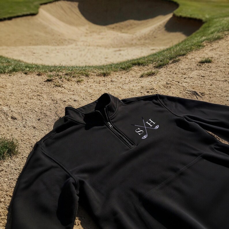 Golf Quarter Zip Sweatshirt - Personalised Golf Sweatshirt with embroidered initials bild 3