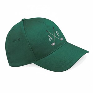 Personalised Green Golf Cap embroidered with initials