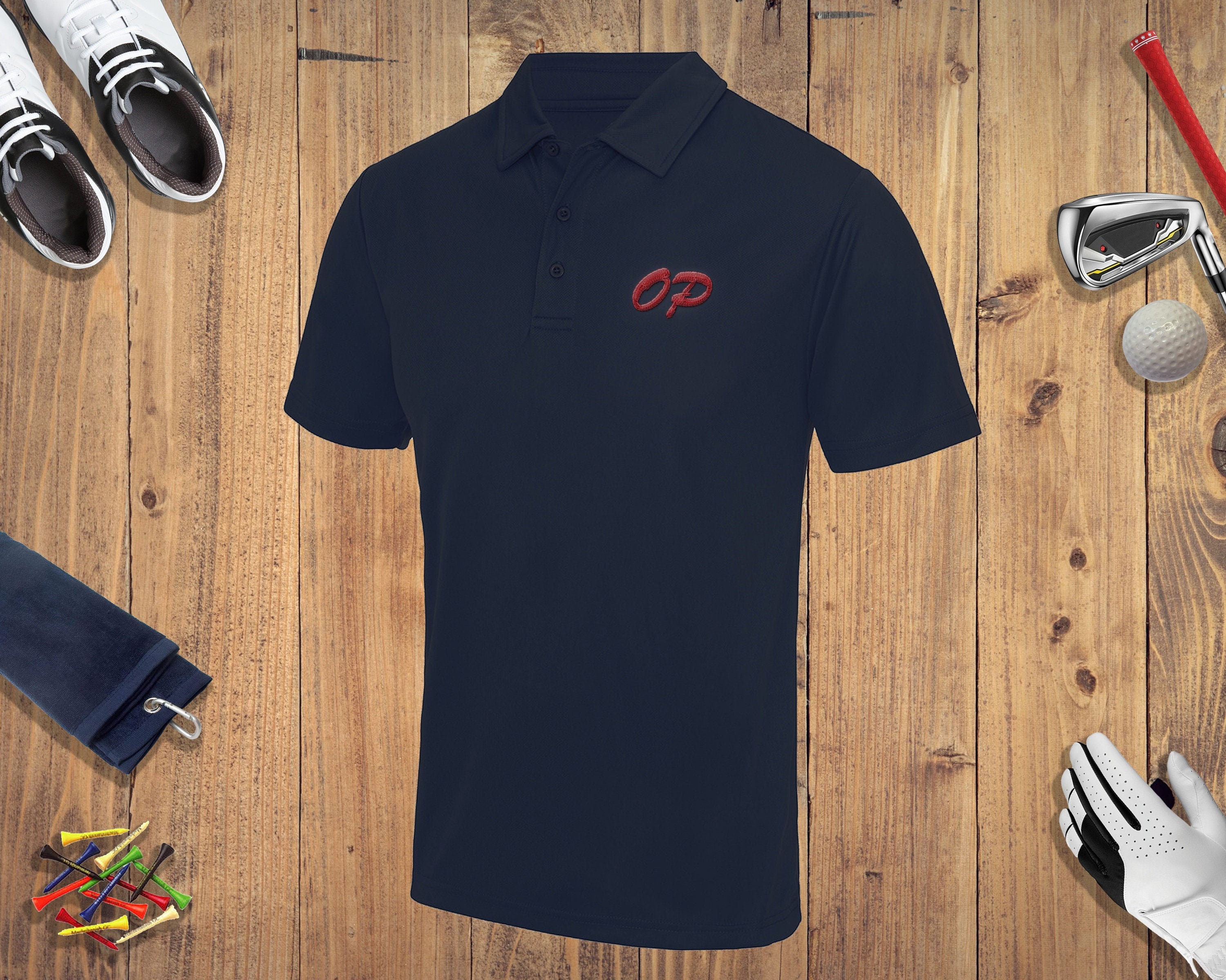 Personalised Embroidered Golf Polo Shirt Personalised Etsy