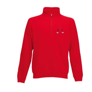 Golf Quarter Zip Sweatshirt - Personalised Golf Sweatshirt with embroidered initials Röd