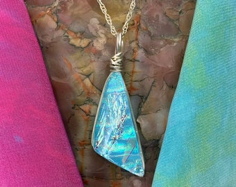 Monterey - Dichroic Glass Triangle Pendant