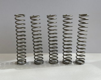 Molle di compressione in acciaio inossidabile - Quantità 5 Molle di compressione in acciaio inossidabile - Lunghezza 2,75" x Diametro esterno 0,540".