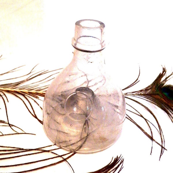 Attrape-insectes, piège en verre soufflé, attrape-mouches, bouteille en verre de ferme, piège à insectes, outil à insectes rustique, années 1920