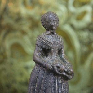XIX Woman Sculpture, Iron Sculpture, Romantic Woman, French Lady, French Sculpture