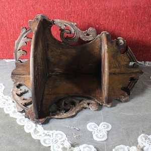 Old Wooden Shelf, Old Shelf, Corbel, Solid Wood Shelf, Wood Decoration, Wood Carving, Corner Shelf