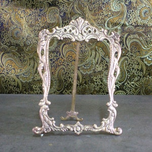 Old Metal Photo Frame, Metal Frame, Rectangular Photo Frame, Desktop Frame, Art Deco Photo Frame, Old Photo Frame