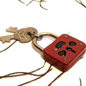 Antique Padlock, Old Padlock, Iron Padlock, Padlock with Key, Vintage Padlock, Rustic Padlock, Padlock Working, Padlock of Wedding Box, 1935