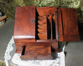 Large Wooden Archive, Wooden Box, English Archive, Gift for Men, Victorian Archive, 19th Century
