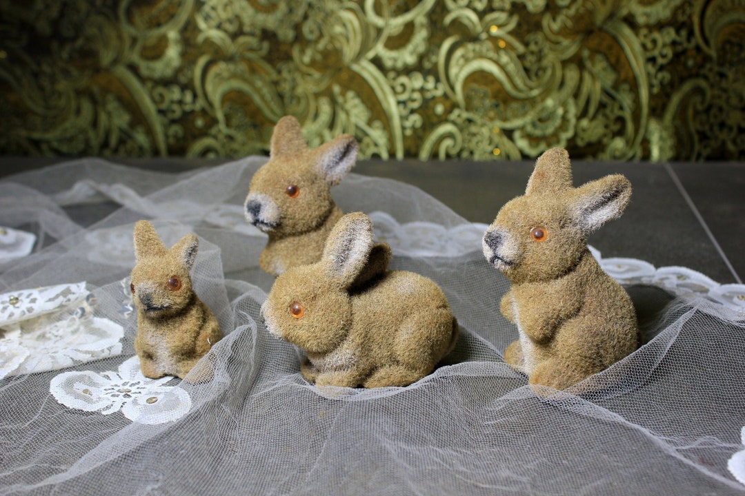 Antique Set of Felt Rabbits, Set of Small Rabbits, Old Rabbit Family - Etsy