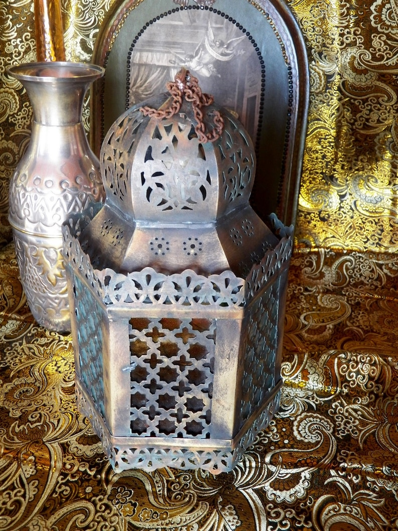Arabic Lantern Lantern Lamp Oriental Lamp Brass Lantern Oriental Lantern Antique Moroccan Lantern Ceiling Lantern Moroccan Lamp