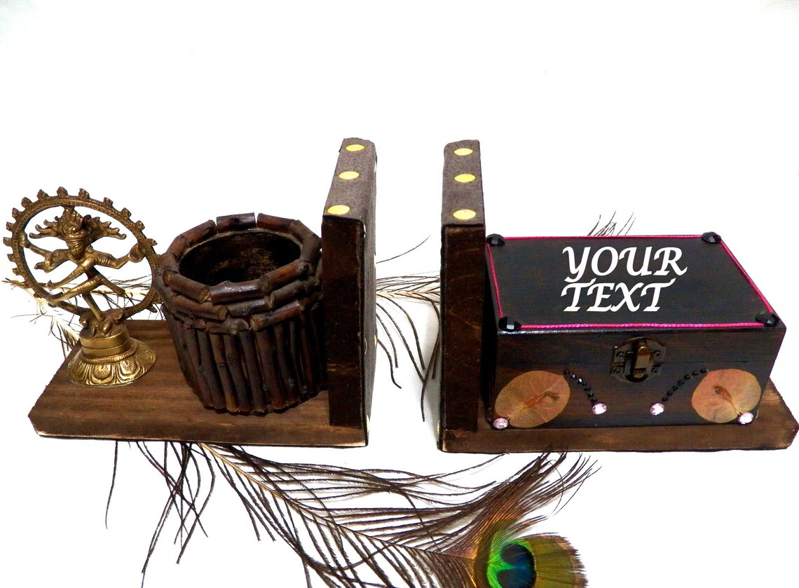 Personalized Bookends Customized Bookends Zen Bookends Book Etsy