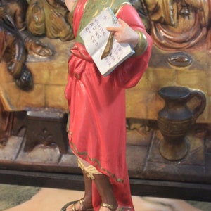 Antiguo San Pancracio, Antigua Escultura Santo, Estatua Santo del Dinero, Santo de la Suerte, Escultura Escayola, Figura Escultórica, Olot imagen 6