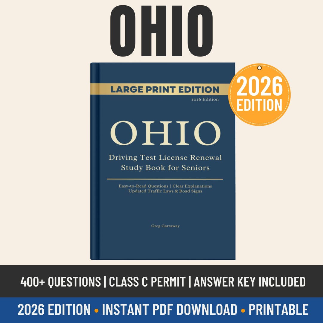 Ohio BMV Practice Test 2026 | 412+ Questions Study Guide PDF | Senior ...