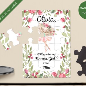 Willst du mein Blumenmädchen sein Magnet Puzzle, Blumenmädchen Puzzle, Blumenmädchen Karte, Blumenmädchen Vorschlag, Puzzle, Fragen Sie Blumenmädchen P3