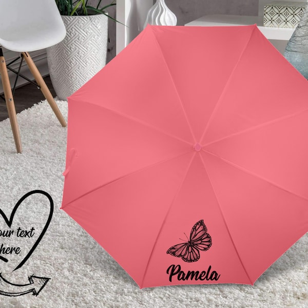 Personalised Umbrella, Custom Umbrella, Grandmother gift, Women gift, Personalized parasol, Boss gift, Co worker gift U7