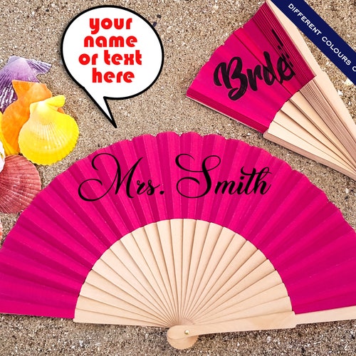Custom Hand Fan for Brides Bridemaid Proposal Custom Hand Etsy