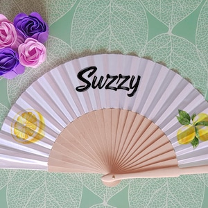 Personalized Hand Fan for brides, bridemaid proposal, Custom Hand Fan, Bride Hand fan, Maid of Honor gift, Summer Wedding HF12