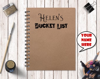 Helen's Bucket List ,A5 A6 Journal, Writing journal, diary, travel plans, Planning Journal, To Do List, Planning notebook NBS 58