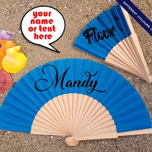 Personalized Hand Fan for brides, bridemaid proposal, Custom Hand Fan, Bride Hand fan, Maid of Honor gift, Summer Wedding  HF