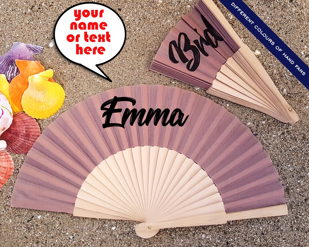 WEDDING FANS, Summer Wedding, Romantic Floral Print, Bridal Accessories ...