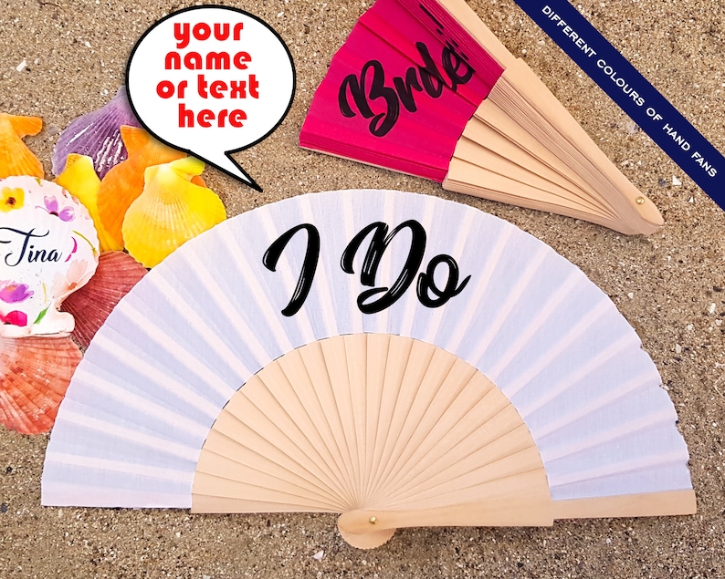 Personalized Hand Fan for Brides Bridemaid Proposal Custom Etsy