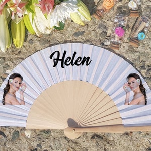 Personalisierter Handfächer, Brautfächer, Brautfächer, Trauzeugin Geschenk, Handfächer Fächer, Trauzeugin Geschenk, Namensfächer