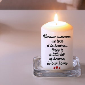 Sympathy Gift, Memory Candle, Sympathy Candle, Remembrance, Keepsake, Bereavement Gift, When Someone You Love, Memory gift C 33